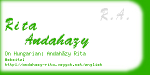 rita andahazy business card
